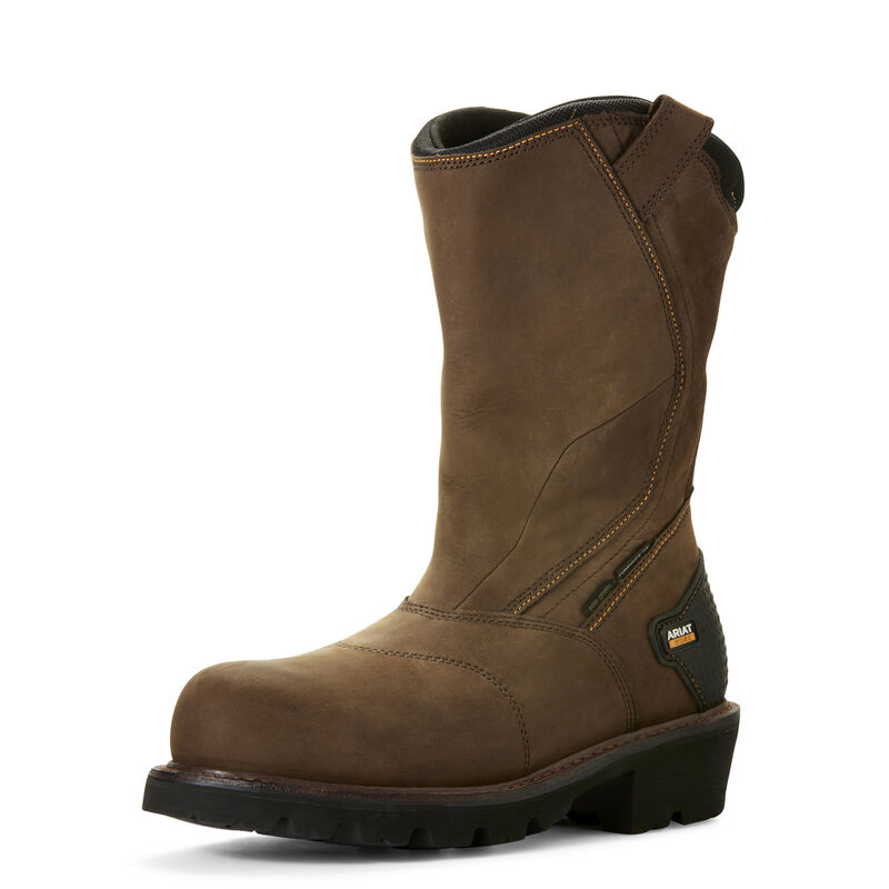 Botas De Trabajo Ariat Powerline 400g Waterproof 400g Composite Toe Marrones Oscuro Hombre - Chile 1